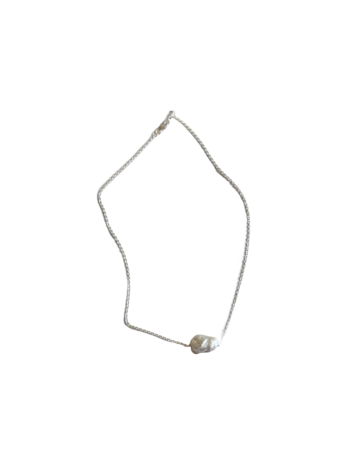 Baroque Pearl On Sterling Chain