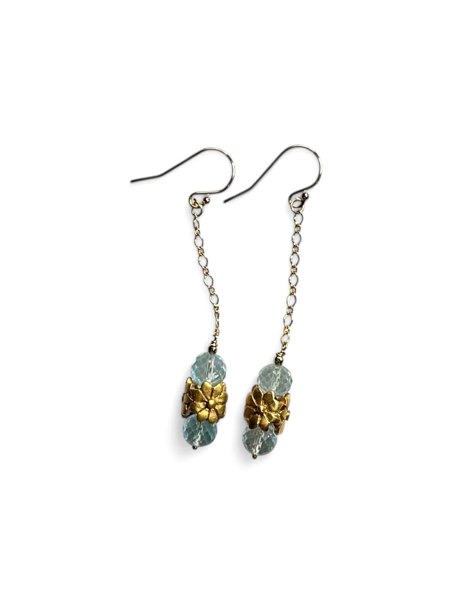 Blue Topaz Drop Earrings