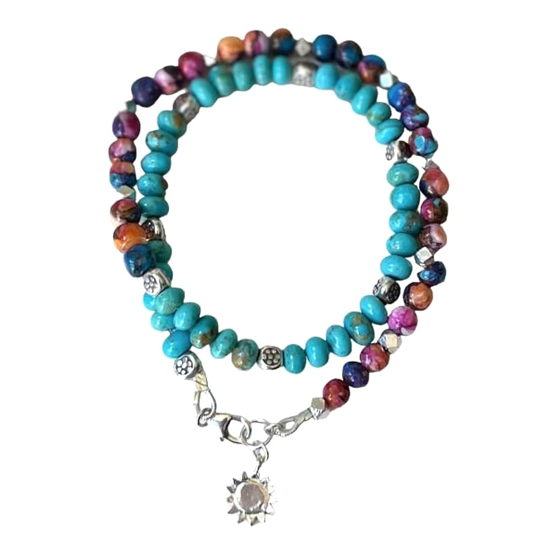Colorful Kingman Turquoise Wrap Bracelet
