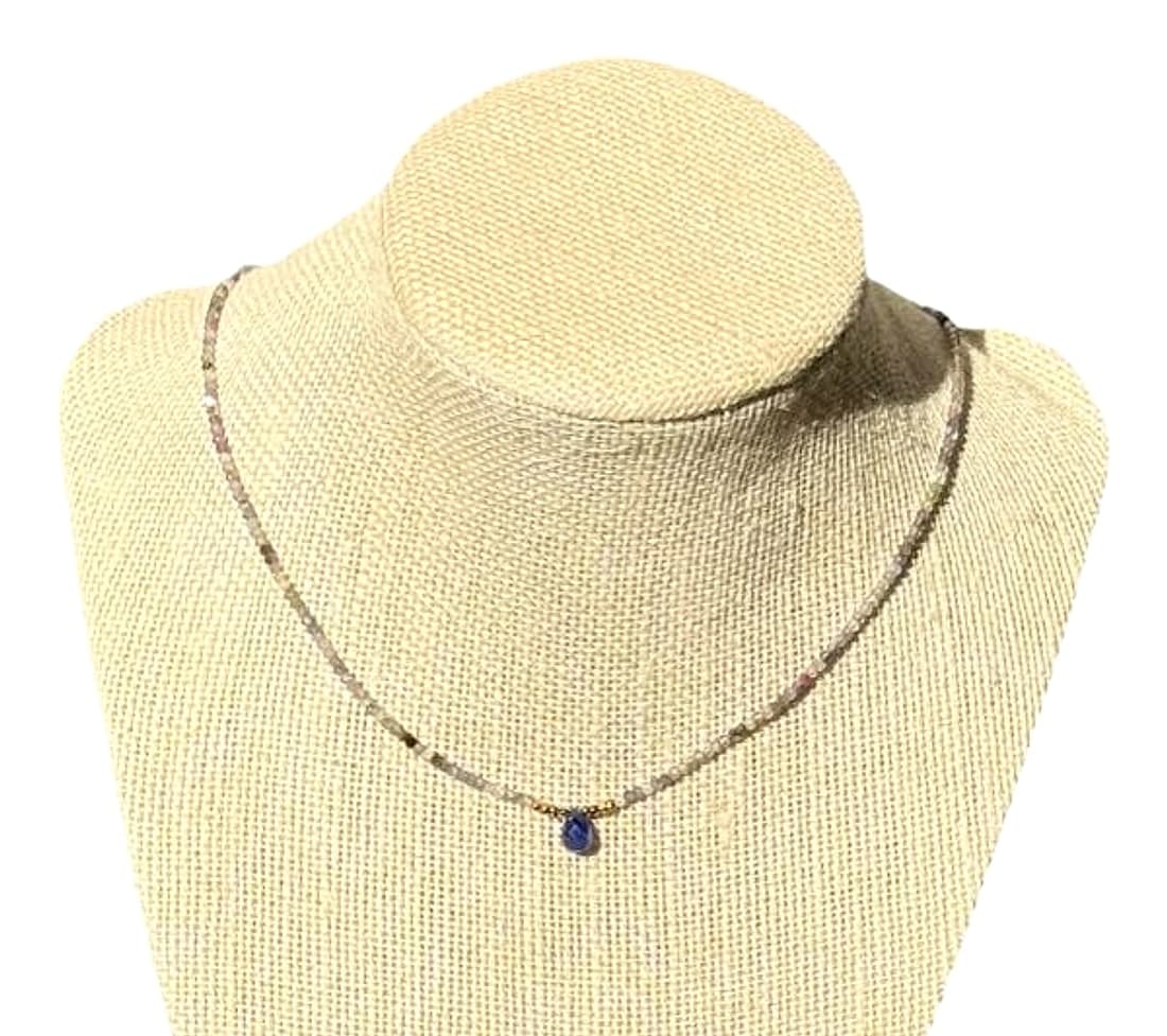 Delicate Multicolored Burma Sapphire Necklace