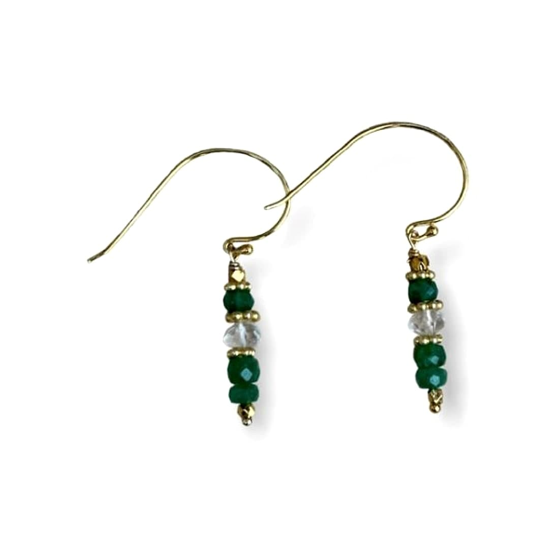 Gorgeous Green Emerald Stack Earrings