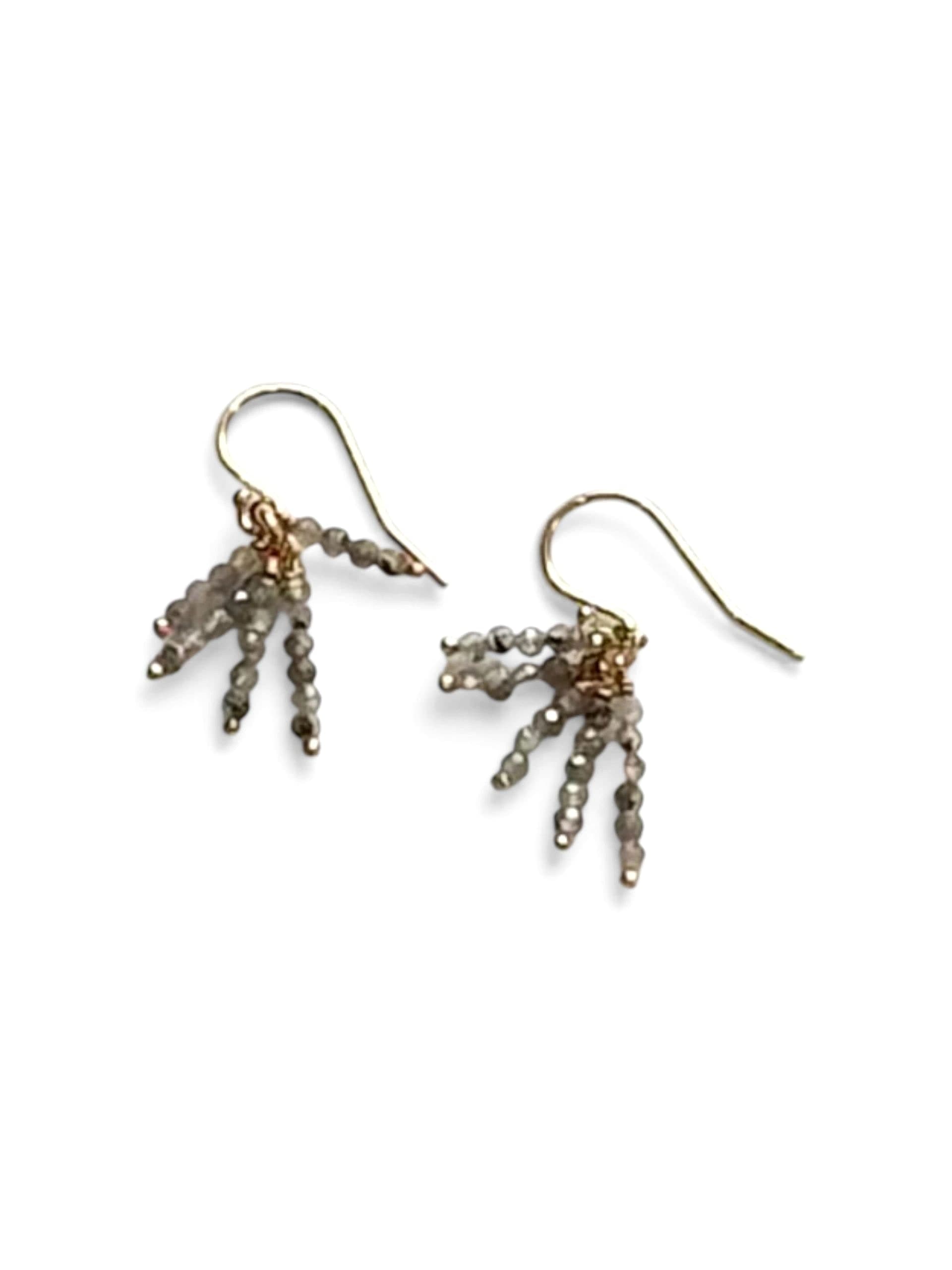 Gray Zircon Clustere Earrings