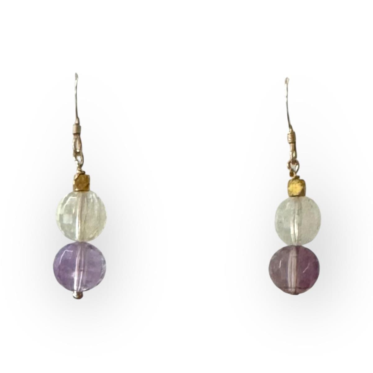 Light-Catching Purple and Yellow Ametrine Earrings