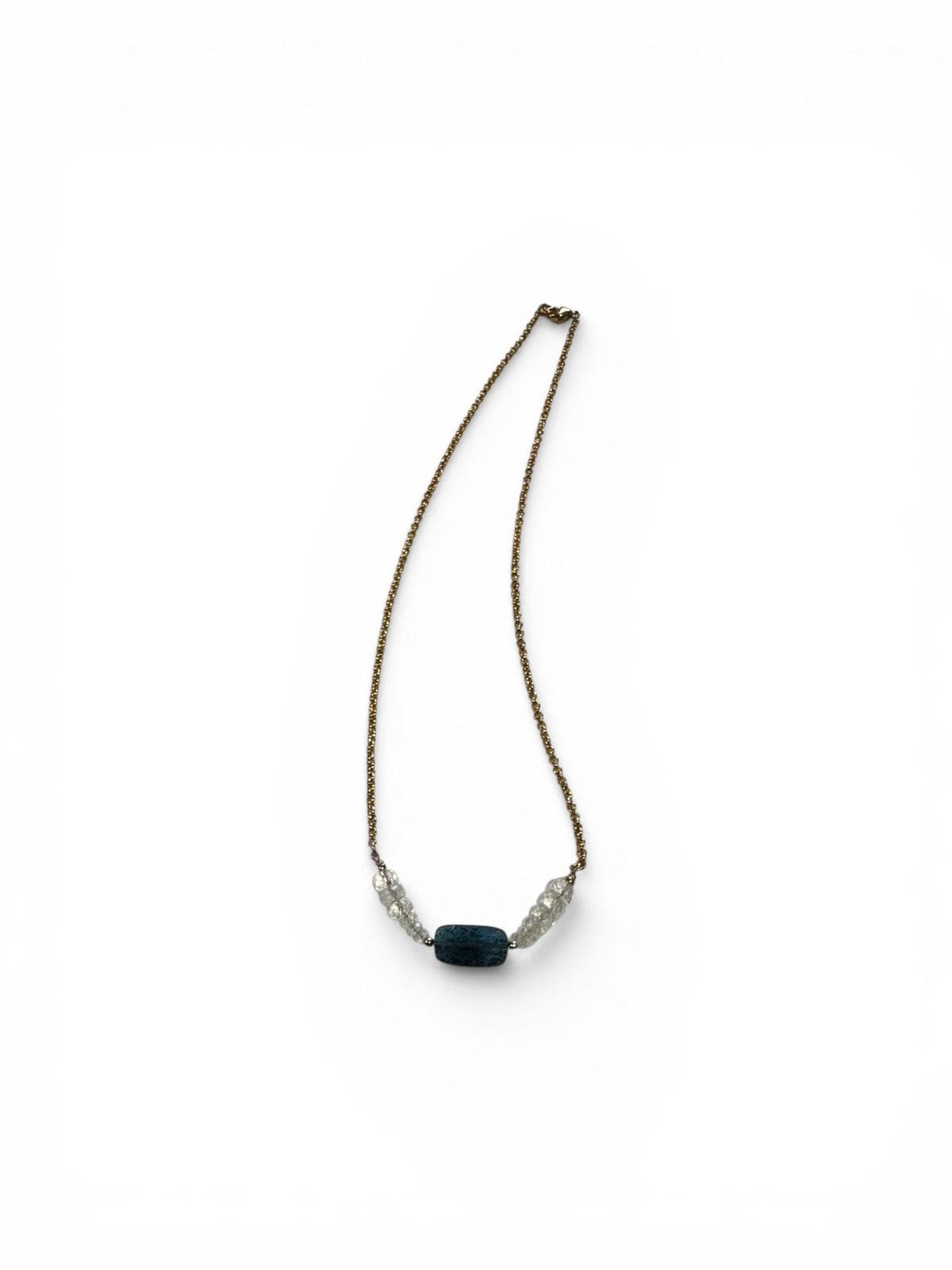 Moonstone and Green Gemstone Necklace