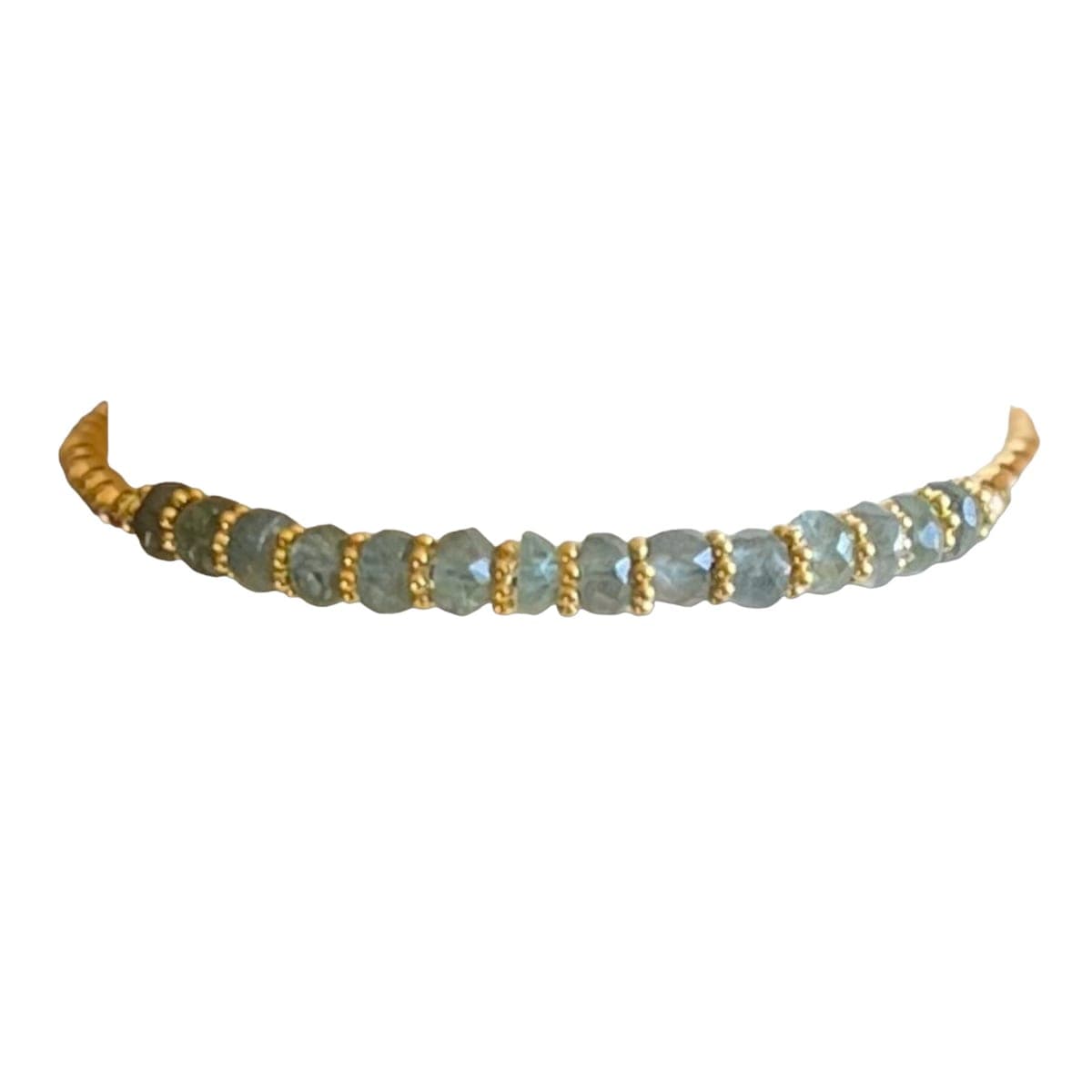 Moss Aquamarine & Gold Vermeil Bracelet
