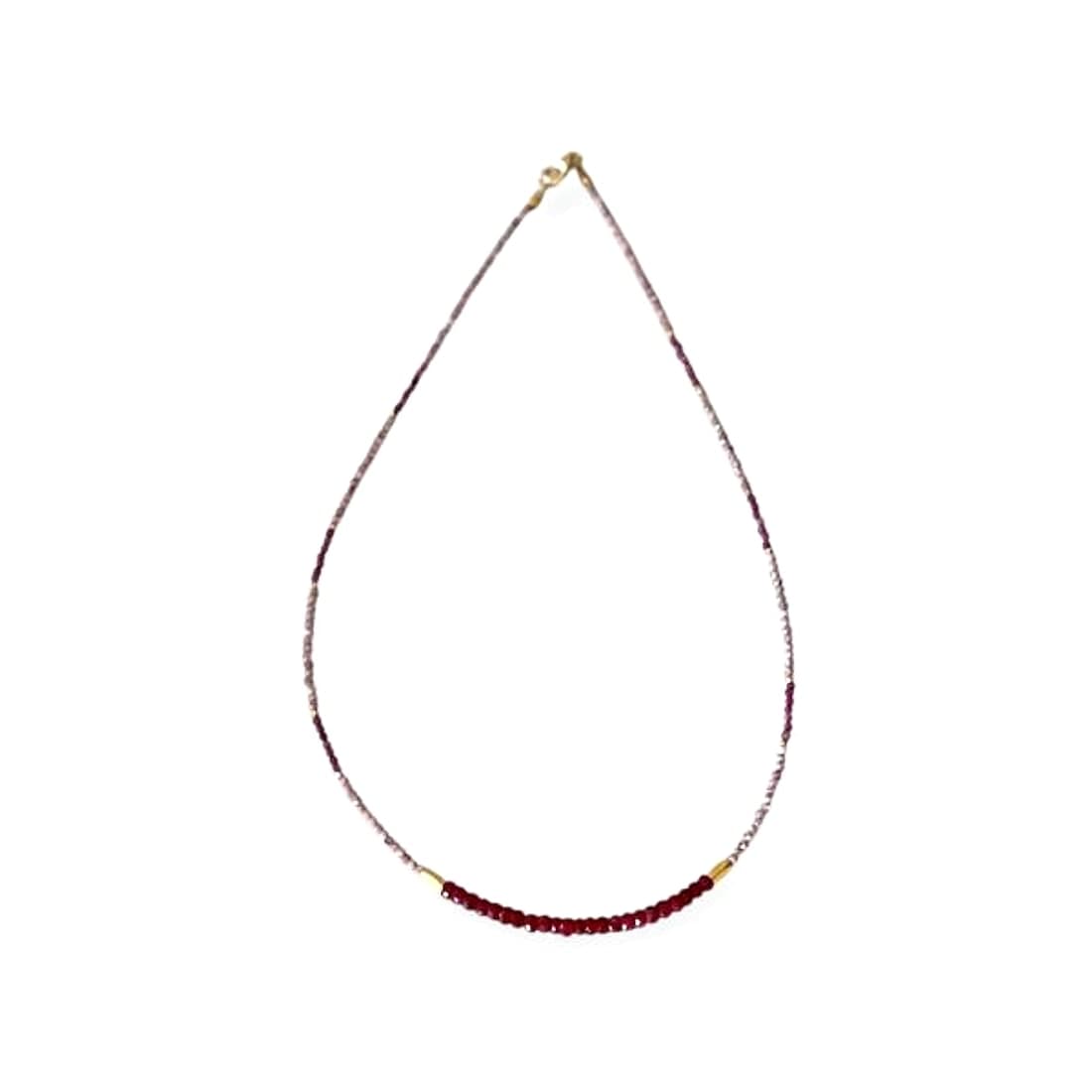 Mystic Pink and Red Ruby Necklace