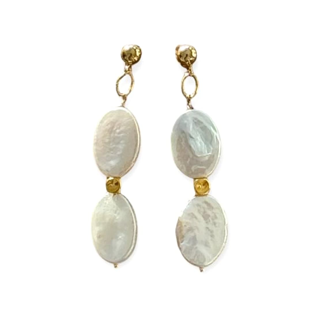 Pearl and Gold Drop Earrings