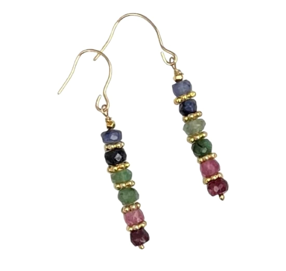 Striking Sapphire Stack Earrings