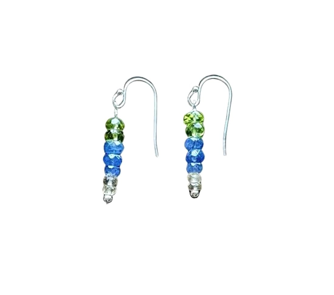 Tanzanite, Citrine, and Peridot Stack Earrings
