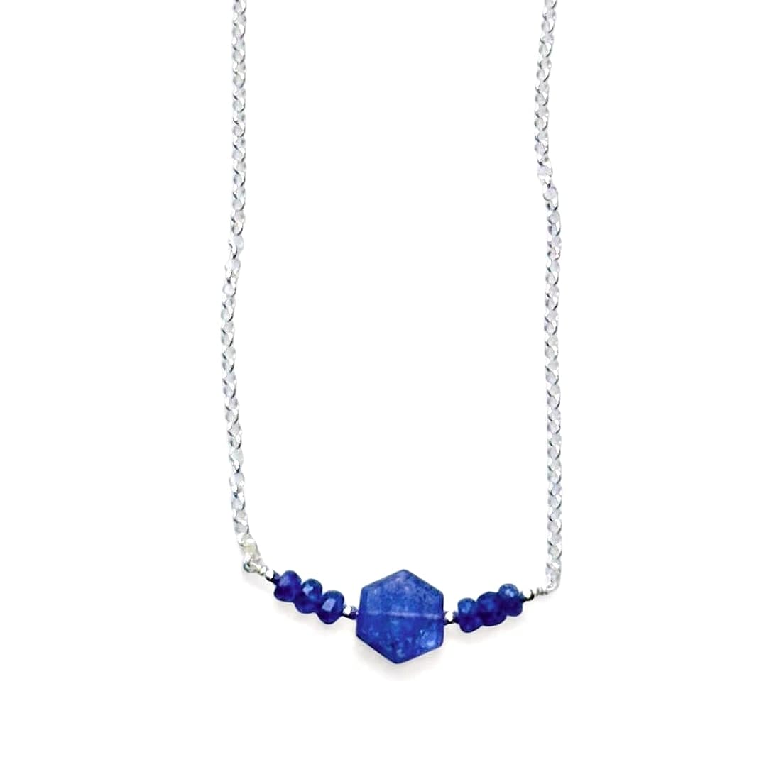 Tanzanite Hexagon on Sterling Silver