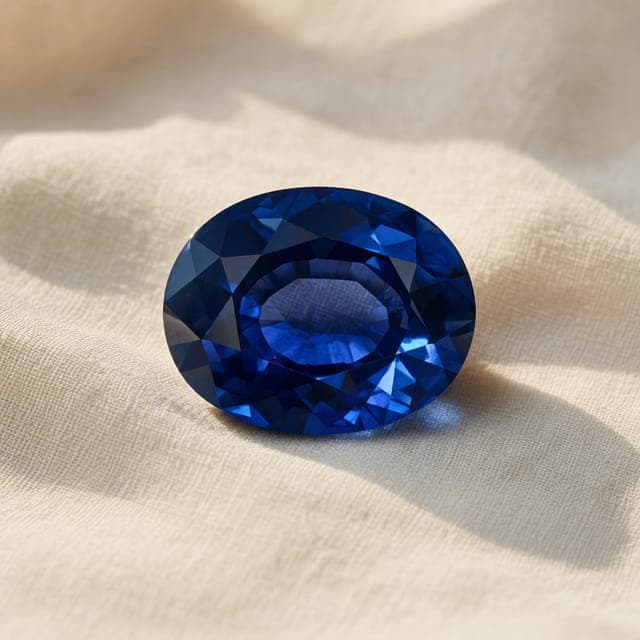 A loose sapphire stone, unset