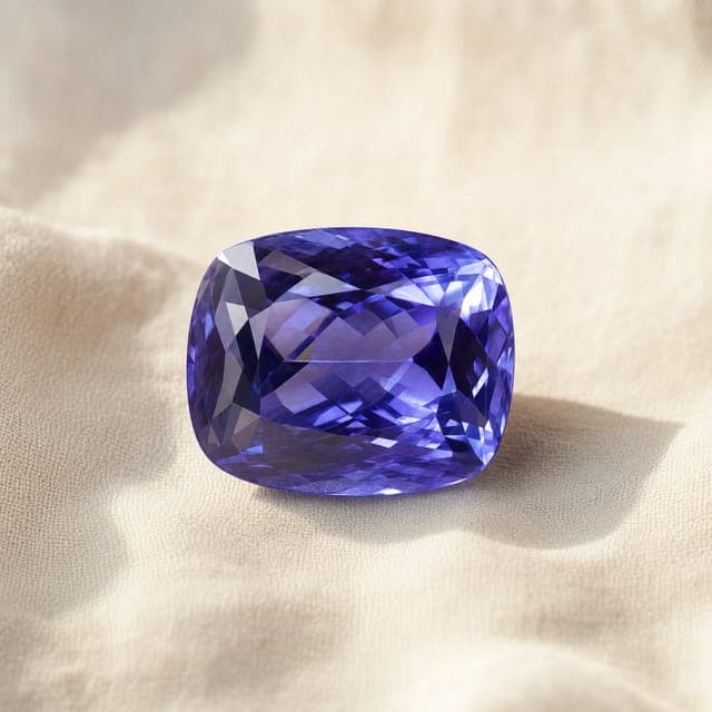 A loose tanzanite stone, unset